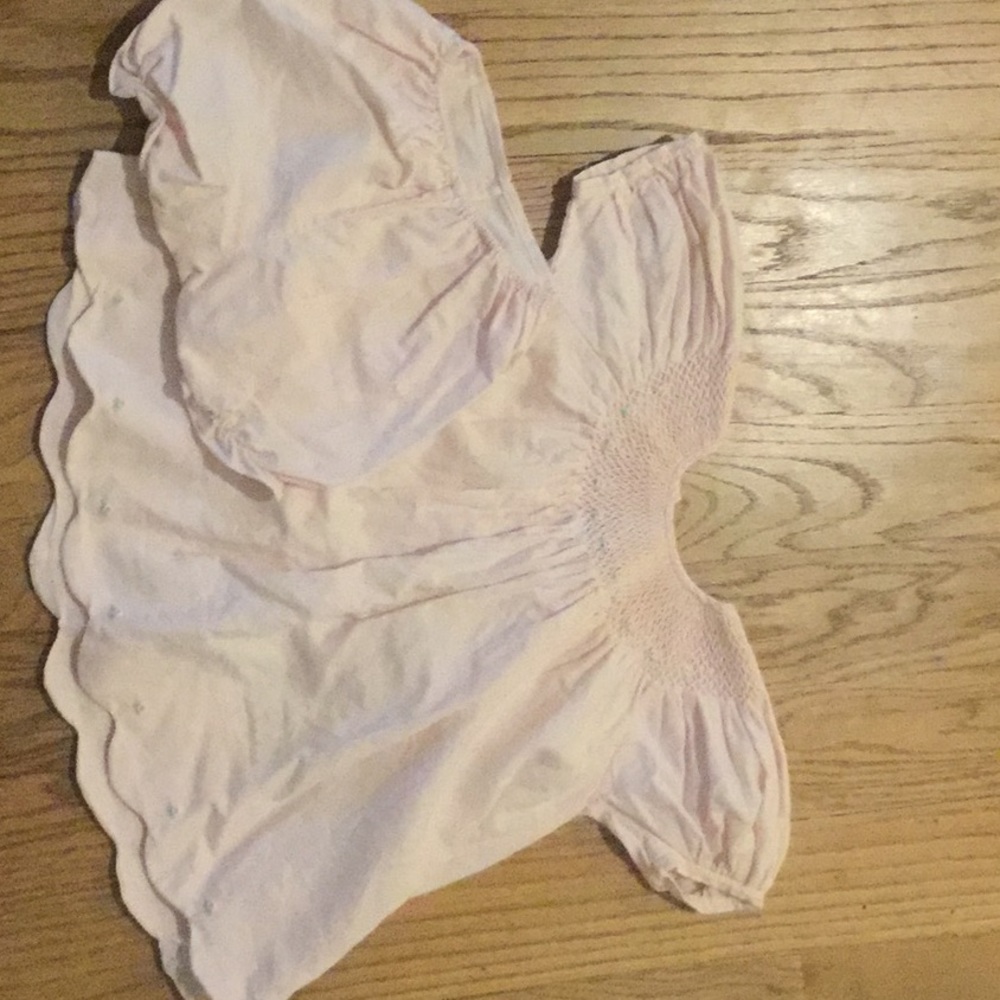 Baby pink girls with rose smocking